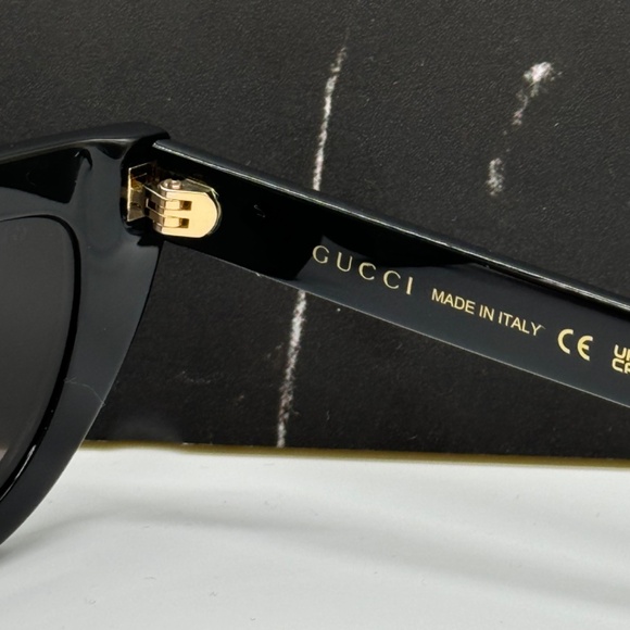 NEW GG1521S 001 GUCCI BLACK GREY CAT EYE WOMEN GUCCI SUNGLASSES - Picture 11 of 13